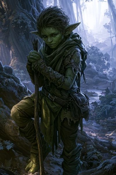 Forest Goblin Fantasy Illustration Poster. poster print