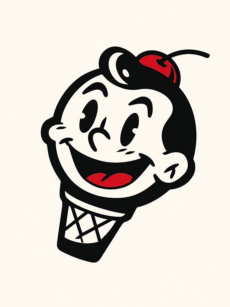 Popeye Ice Cream Cartoon Poster. poster detail