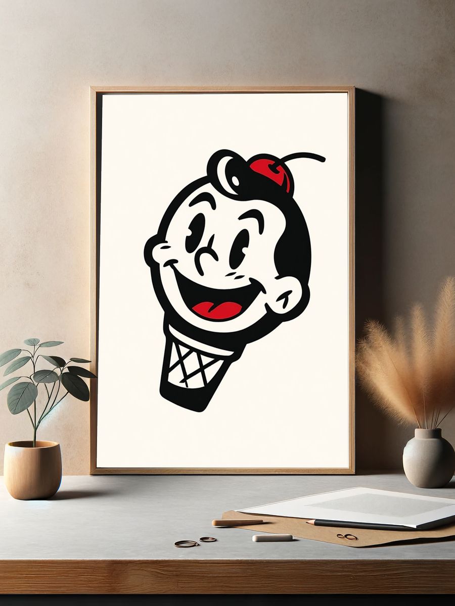 Popeye Ice Cream Cartoon Poster. — room view 2
