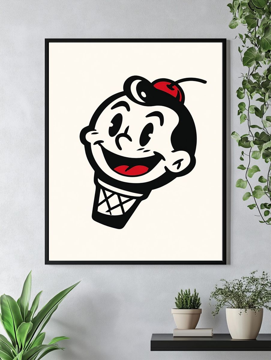Popeye Ice Cream Cartoon Poster. — room view 4