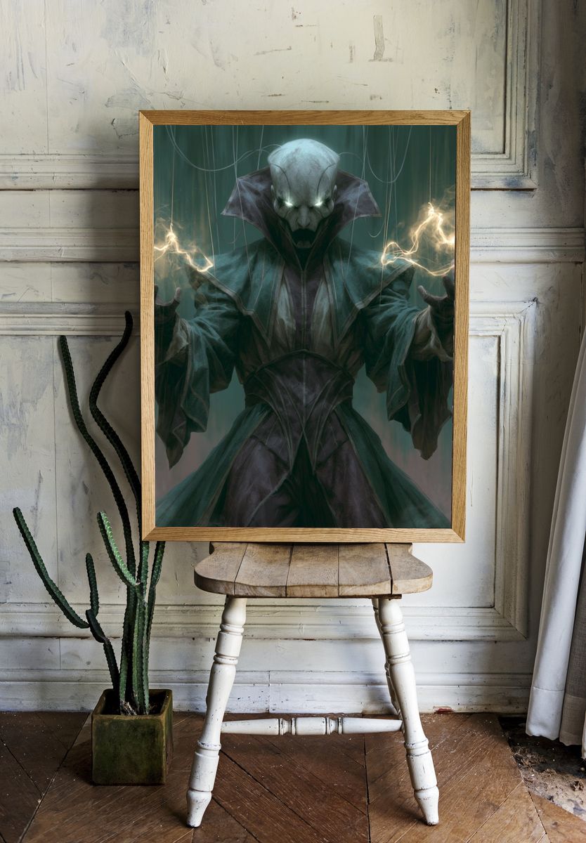 Dark Sorcerer Digital Art Poster. — room view 1