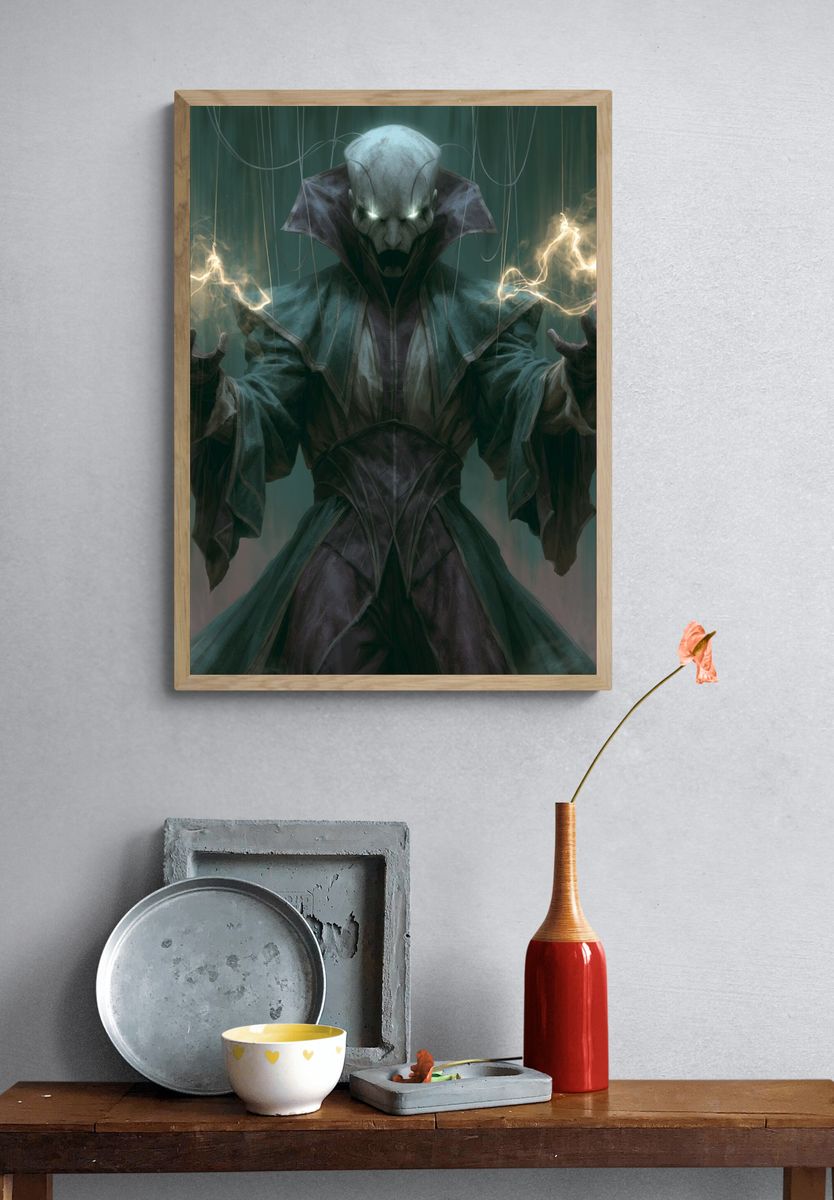Dark Sorcerer Digital Art Poster. — room view 3