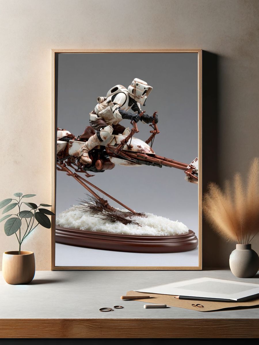 Speeder Bike Trooper Illustration Print. — room view 2