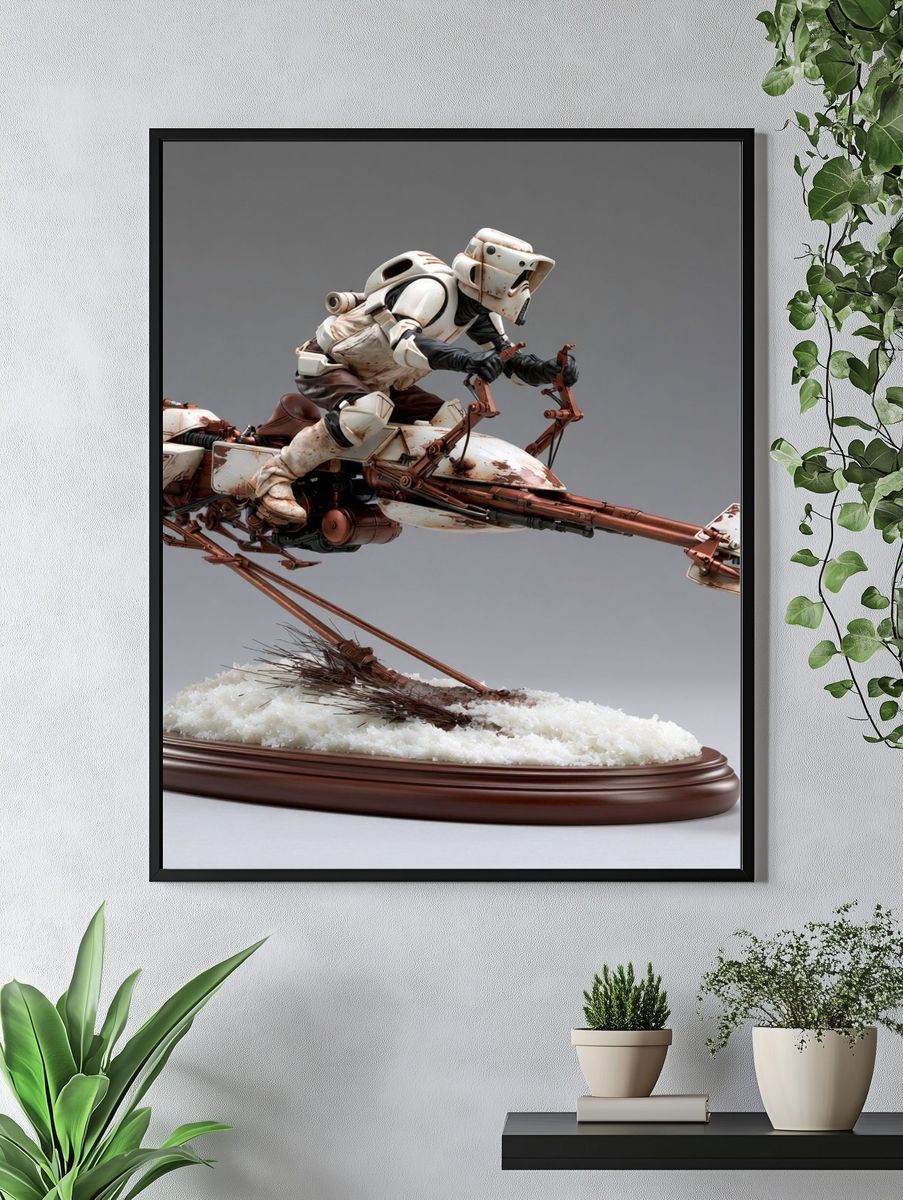 Speeder Bike Trooper Illustration Print. — room view 4