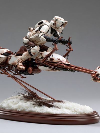 Speeder Bike Trooper Illustration Print. poster print