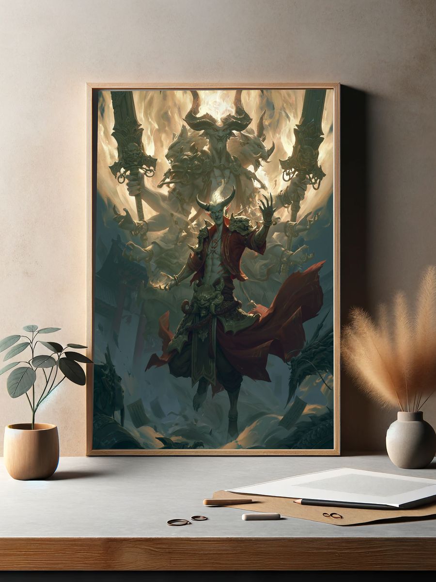 Demonic Sorcerer Fantasy Poster. — room view 2