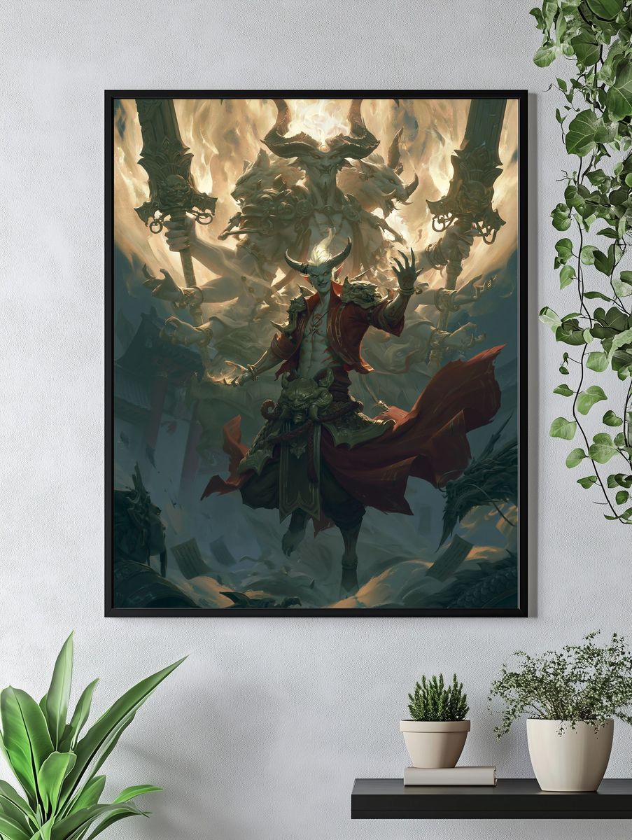 Demonic Sorcerer Fantasy Poster. — room view 4