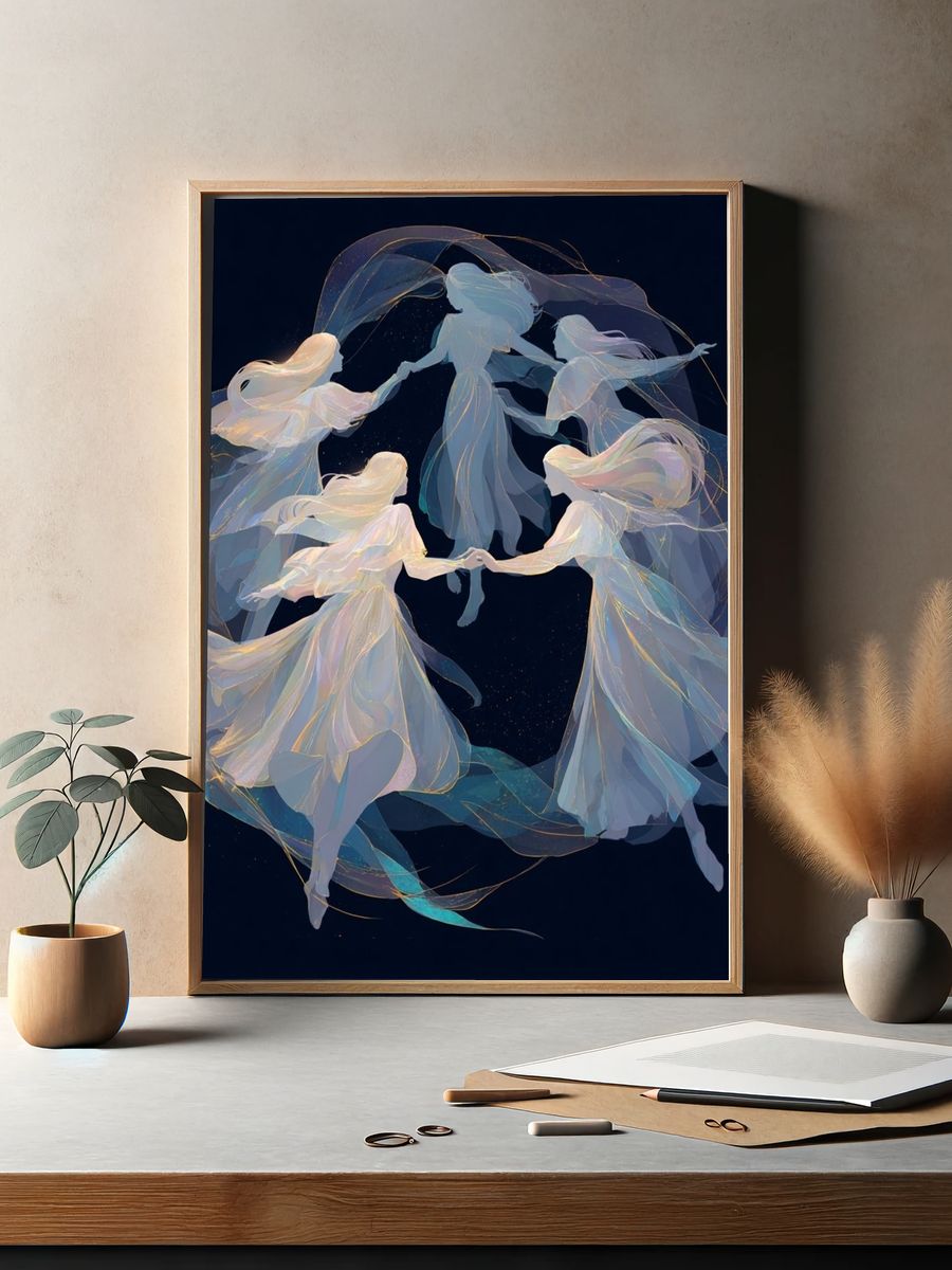 Celestial Dancers Fine-Art Print. — room view 2