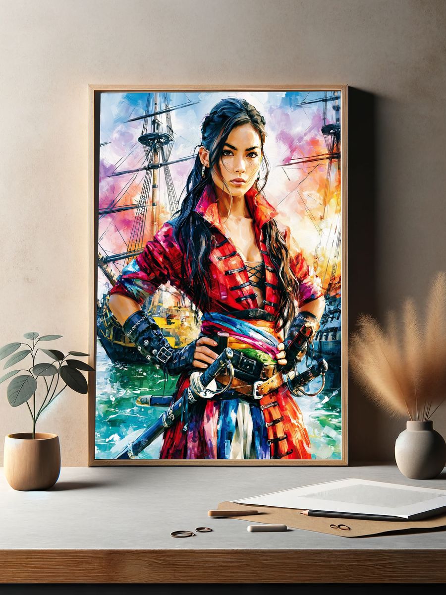 Pirate Captain Portrait Poster. — room view 2