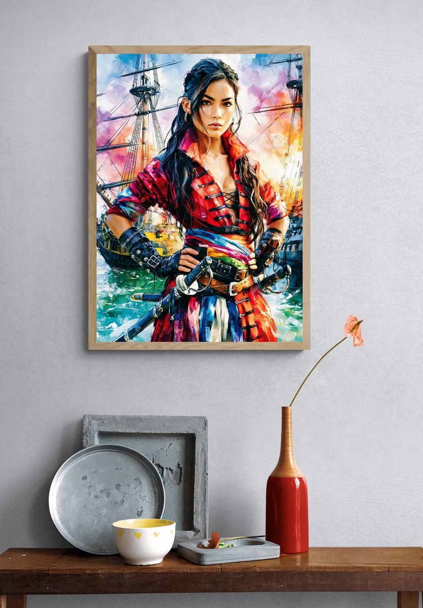 Pirate Captain Portrait Poster. — room view 3