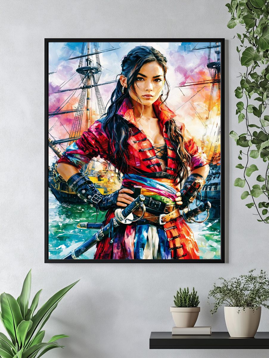 Pirate Captain Portrait Poster. — room view 4