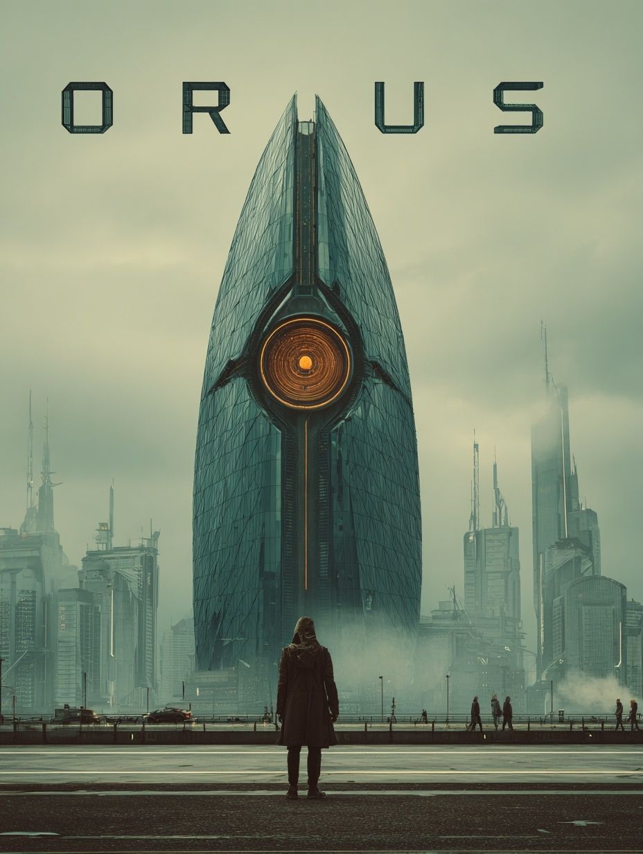Orus Futuristic Cityscape Poster. poster detail