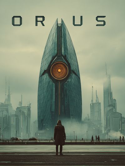 Orus Futuristic Cityscape Poster. poster print