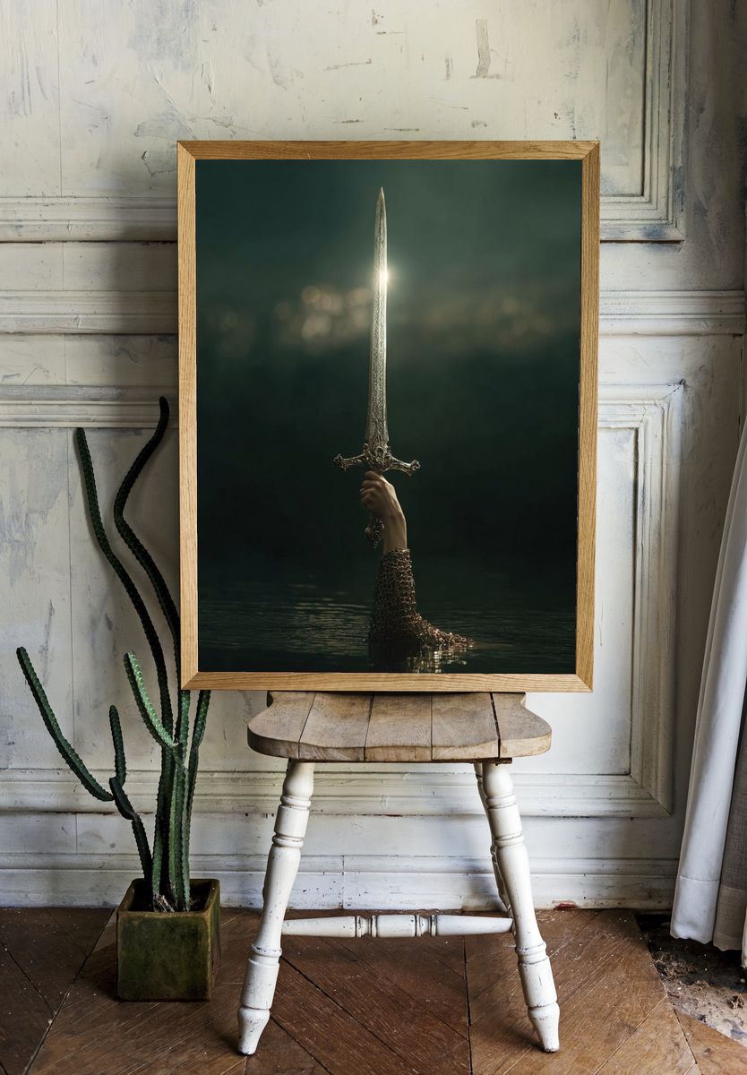 Excalibur Rising Fantasy Print. — room view 1
