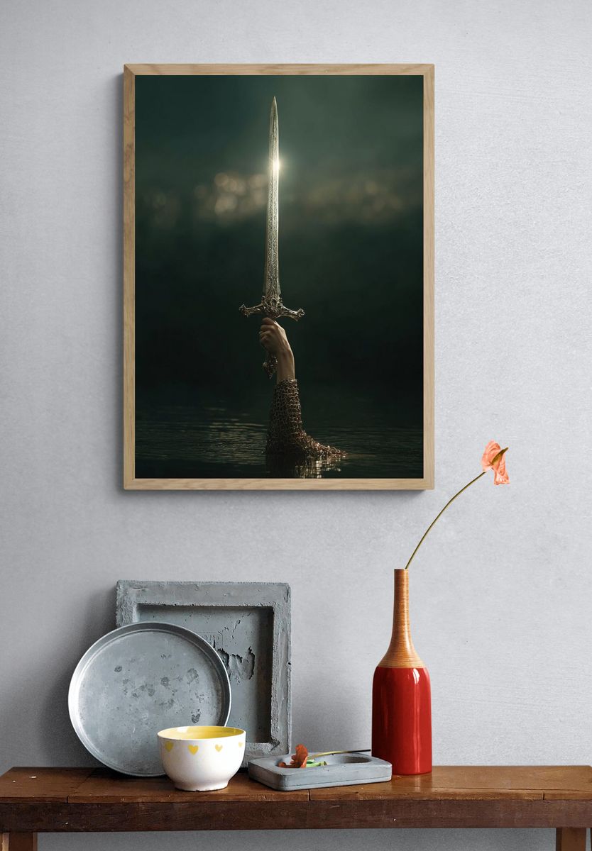 Excalibur Rising Fantasy Print. — room view 3