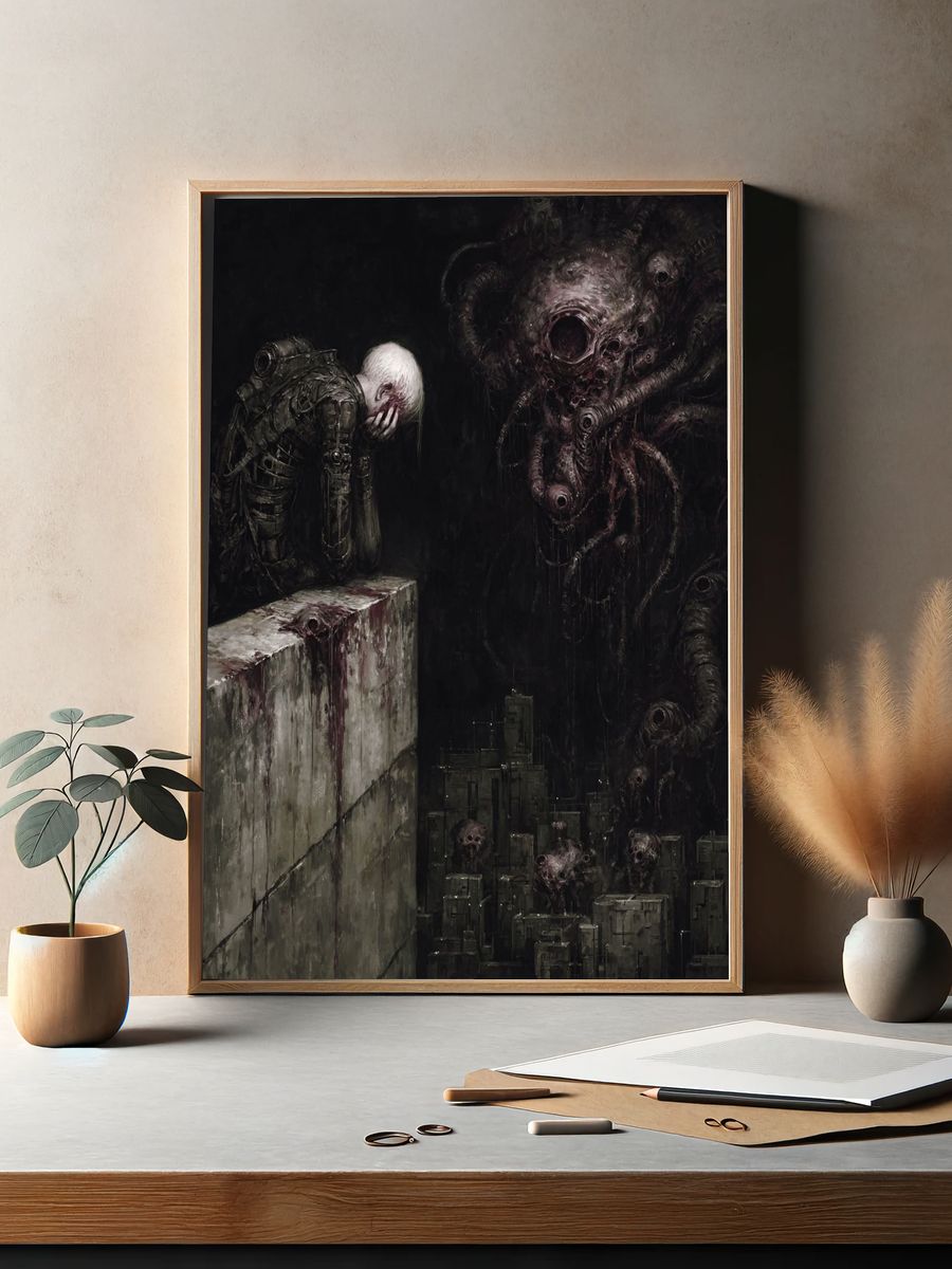 Cosmic Horror Surrealism Poster. — room view 2