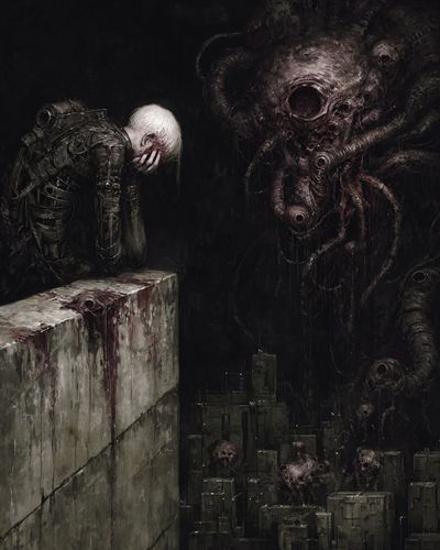 Cosmic Horror Surrealism Poster. poster print