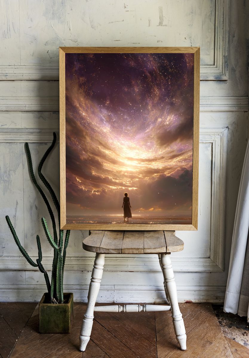 Celestial Horizon Fantasy Print. — room view 1