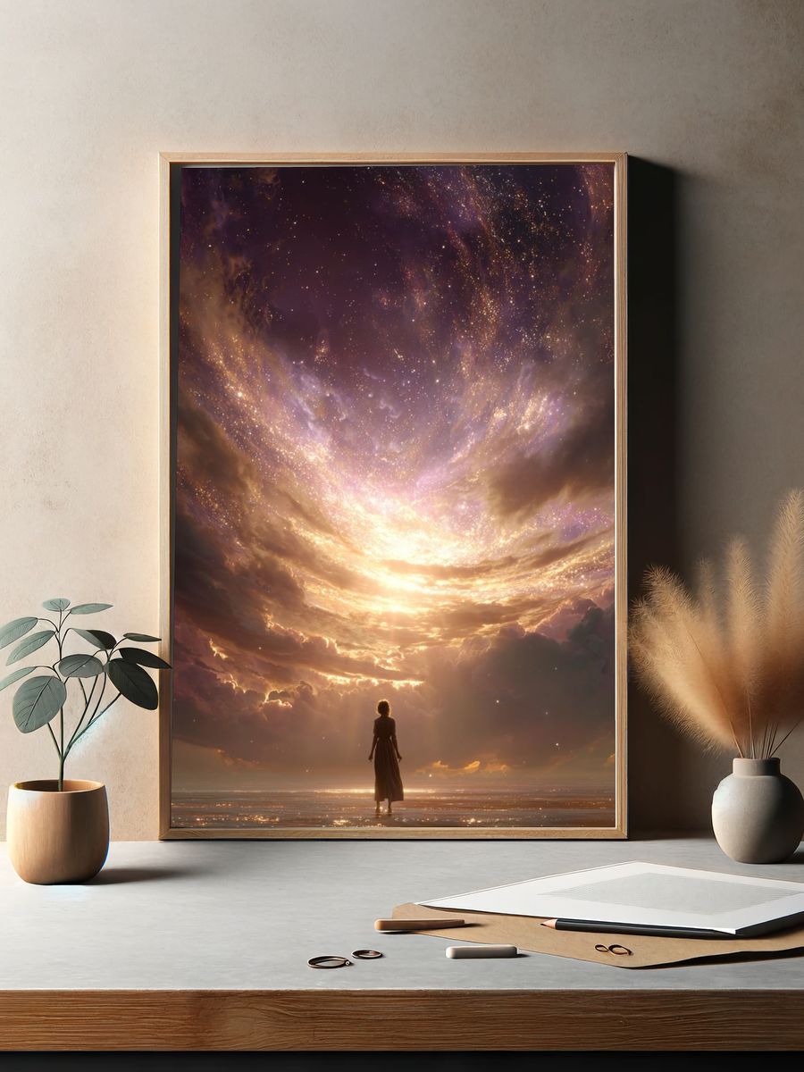 Celestial Horizon Fantasy Print. — room view 2