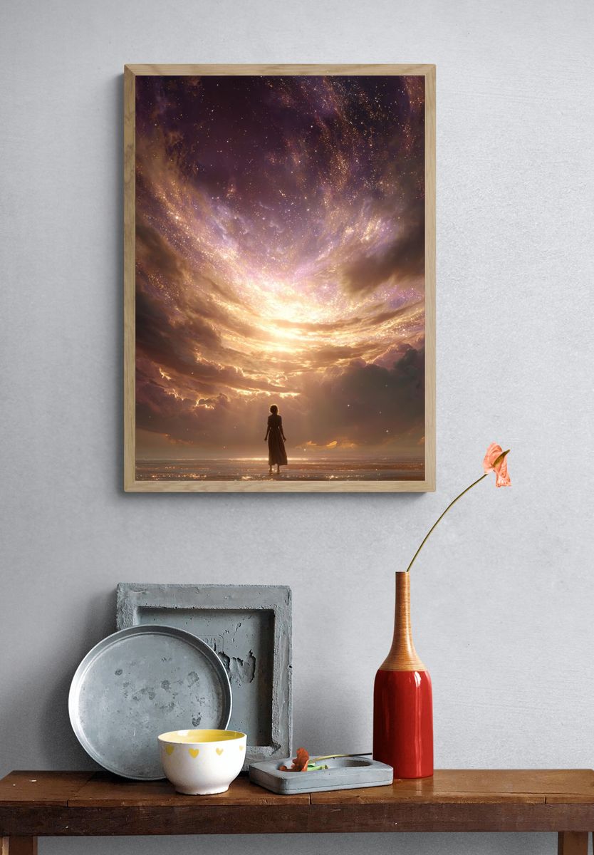 Celestial Horizon Fantasy Print. — room view 3