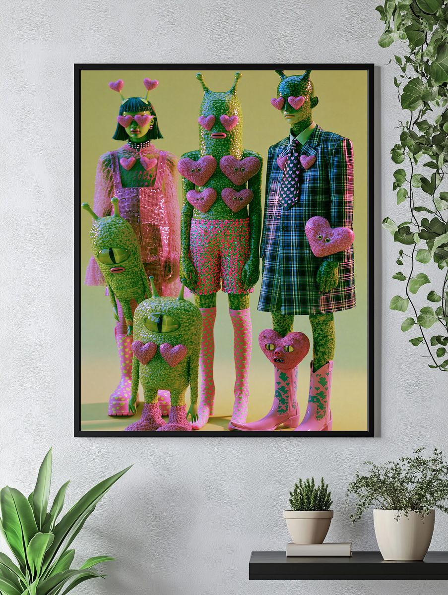 Neon Rabbit Hotel Lobby Poster. — room view 4
