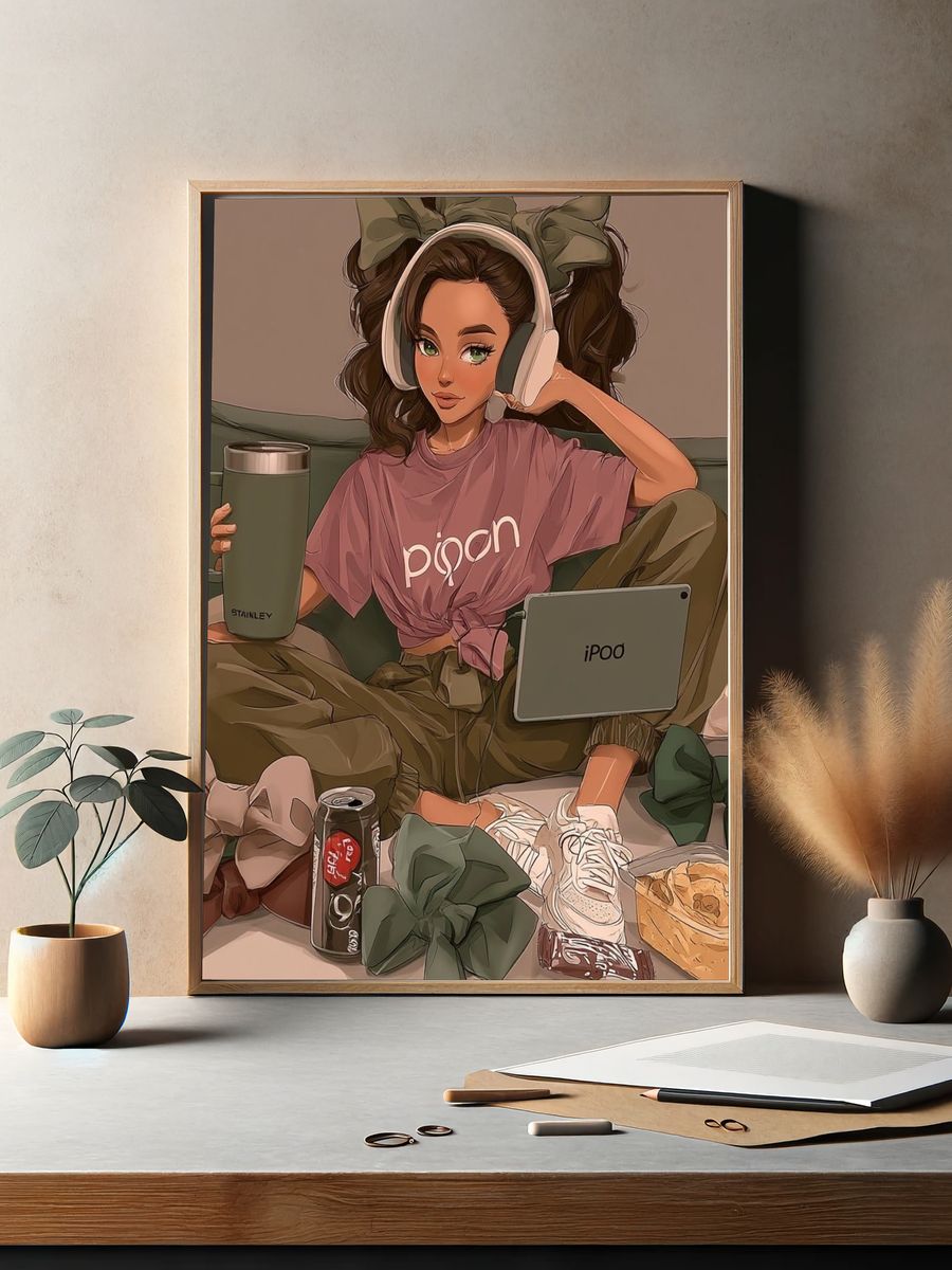 Workshop Machine Illustration Poster. — room view 2