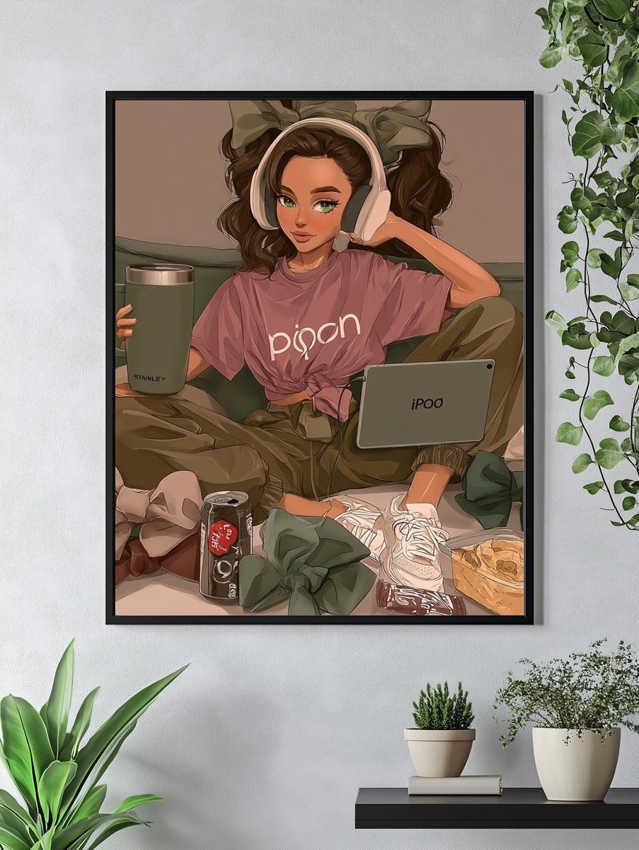 Workshop Machine Illustration Poster. — room view 4