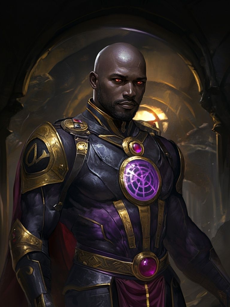 Dark Sorcerer Portrait Print. poster detail