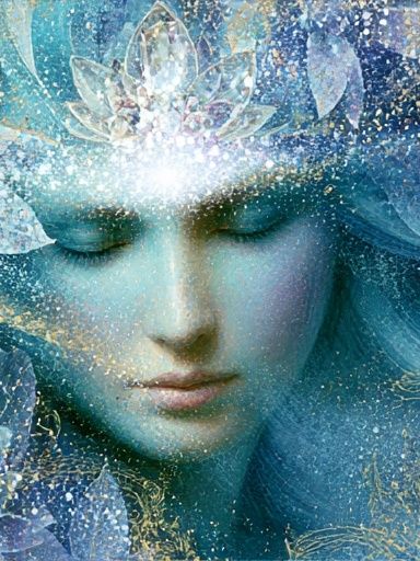 Celestial Blue Goddess Illustration Poster. poster — illustration art