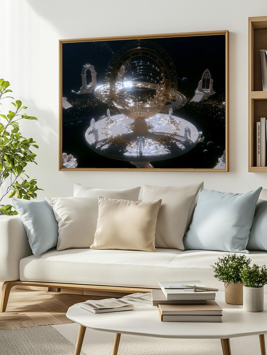 Celestial Orrery Sci-Fi Print. — room view 2