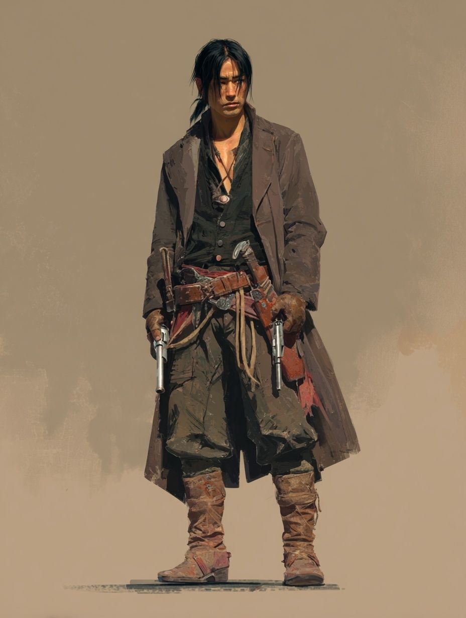 Western Gunslinger Illustration Poster. poster detail