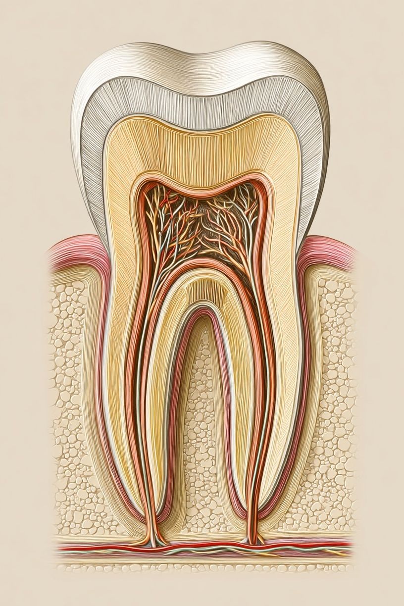 Tooth Anatomy Illustration Poster. poster — illustration art