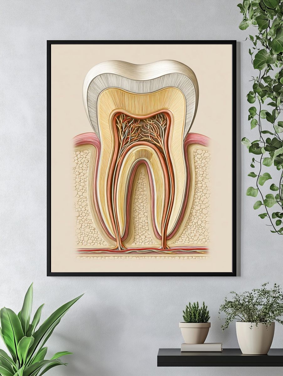 Tooth Anatomy Illustration Poster. — room view 4