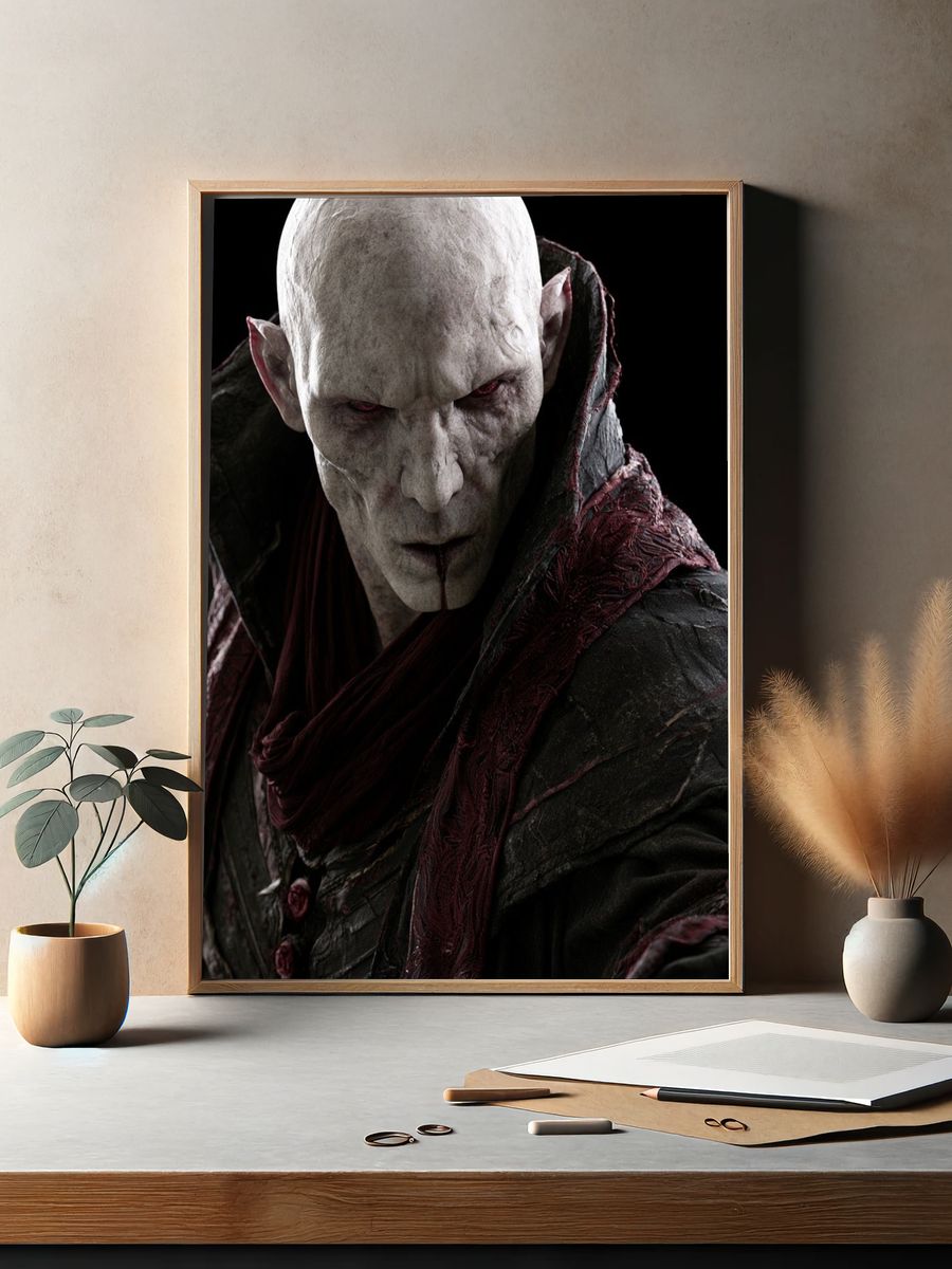 Vampire Portrait Horror Print. — room view 2