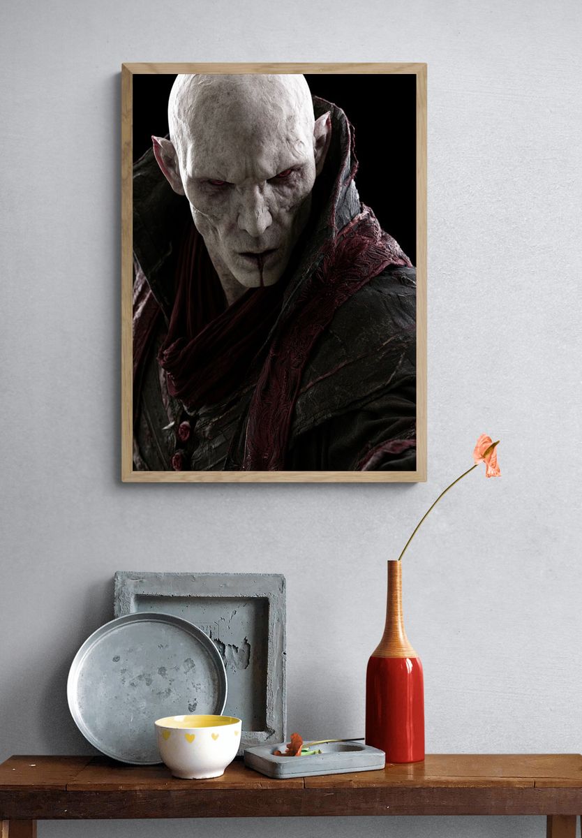 Vampire Portrait Horror Print. — room view 3