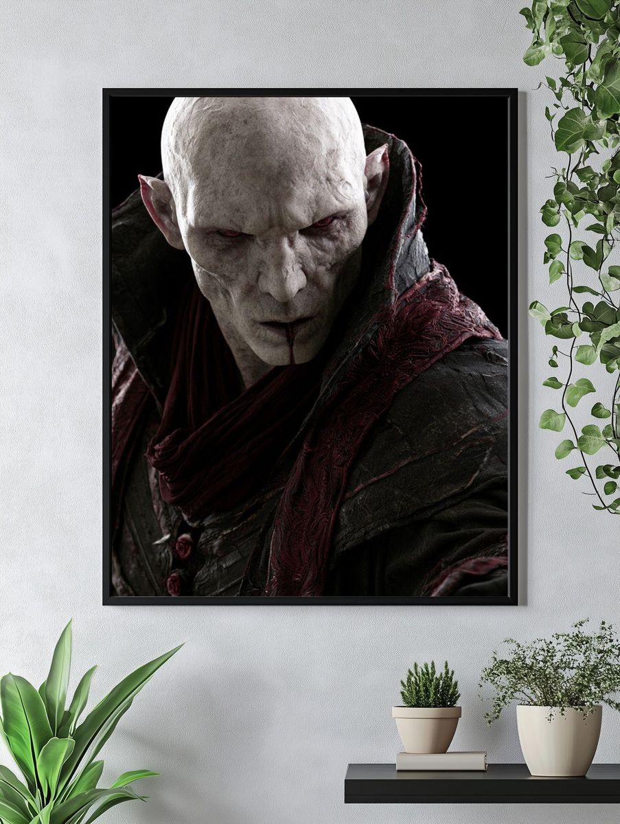 Vampire Portrait Horror Print. — room view 4