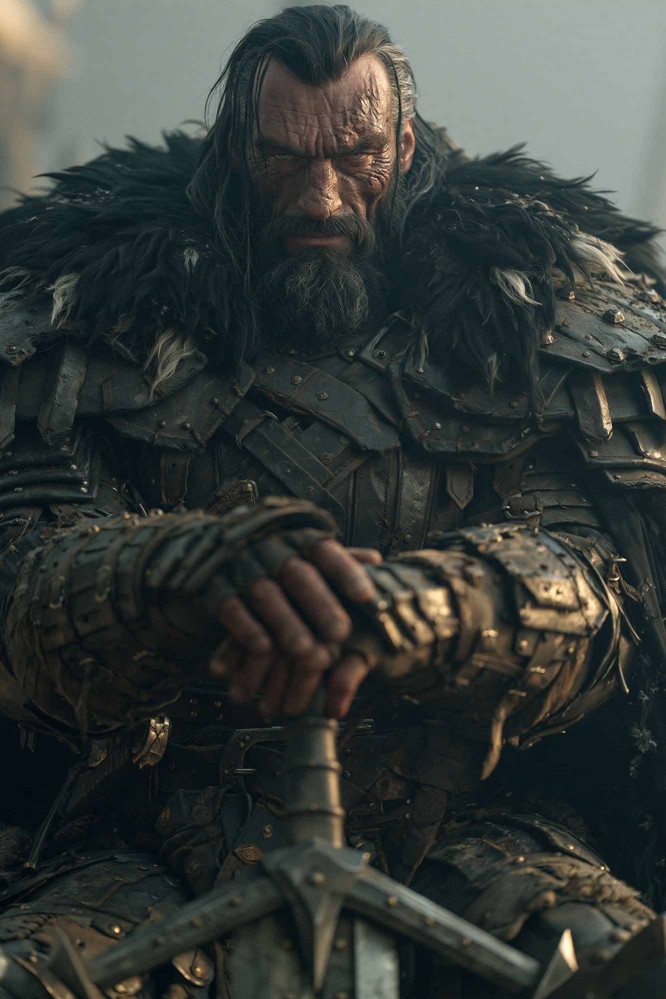 Warrior Portrait Fantasy Print. poster detail
