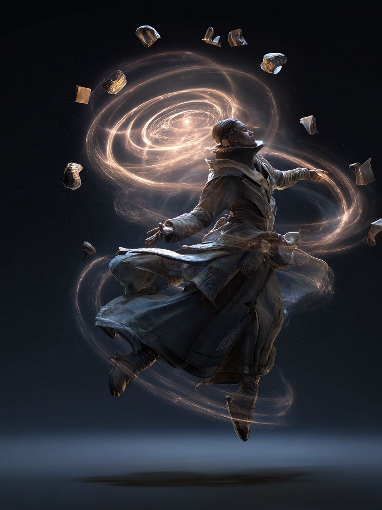 Mystic Sorcerer Digital-Art Poster. poster detail