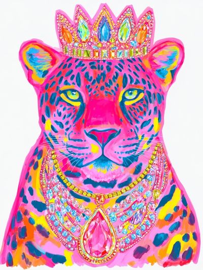 Regal Leopard — Illustration Print. poster print