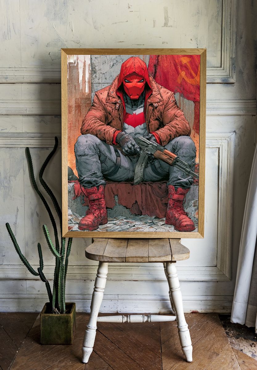 Red Hood Rebel Poster. — room view 1