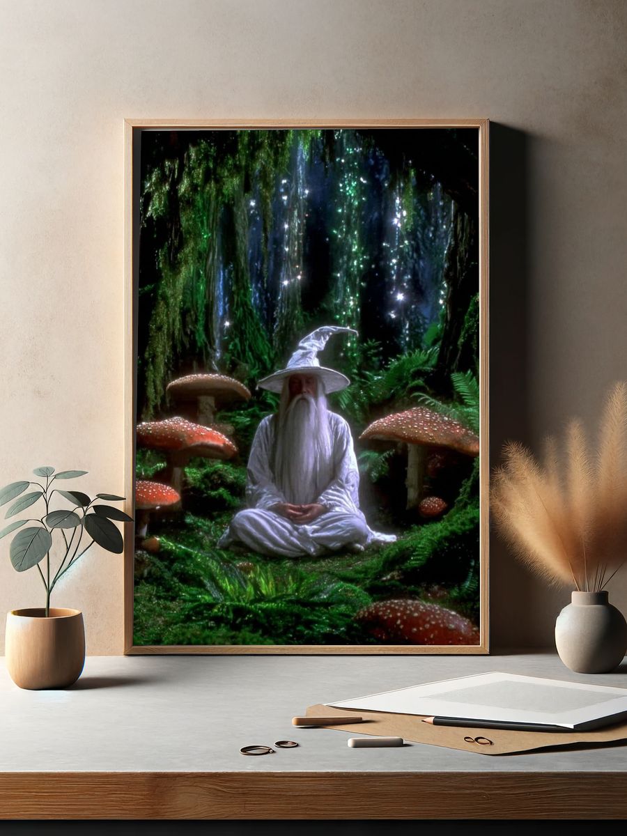 Wizard in Enchanted Forest Poster. — room view 2