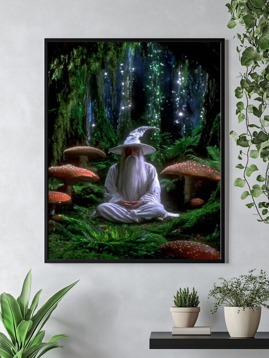 Wizard in Enchanted Forest Poster. — room view 4