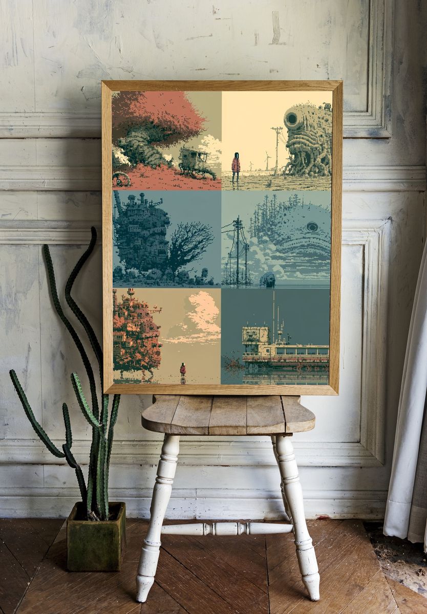 Floating Islands Surrealism Poster. — room view 1