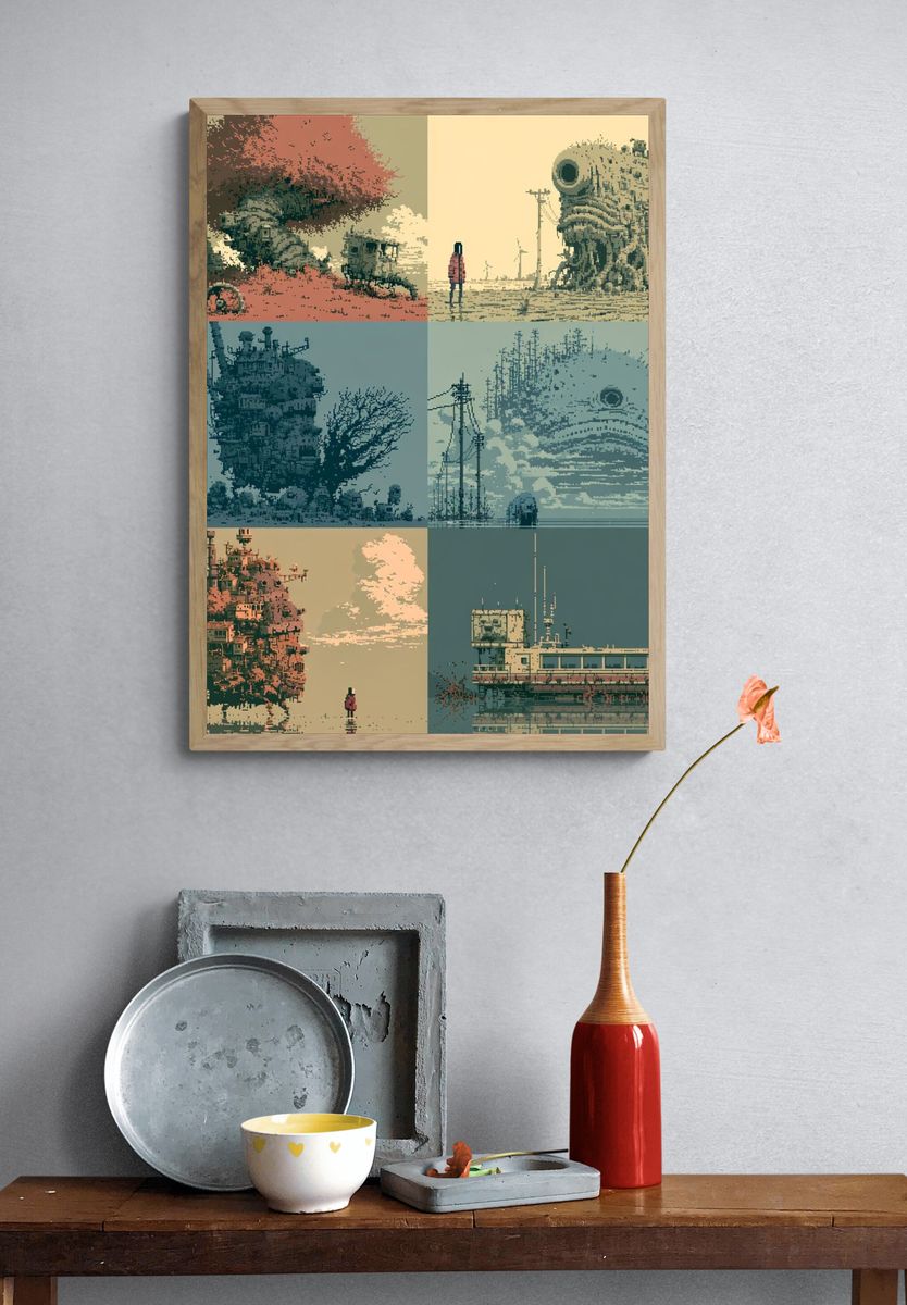 Floating Islands Surrealism Poster. — room view 3