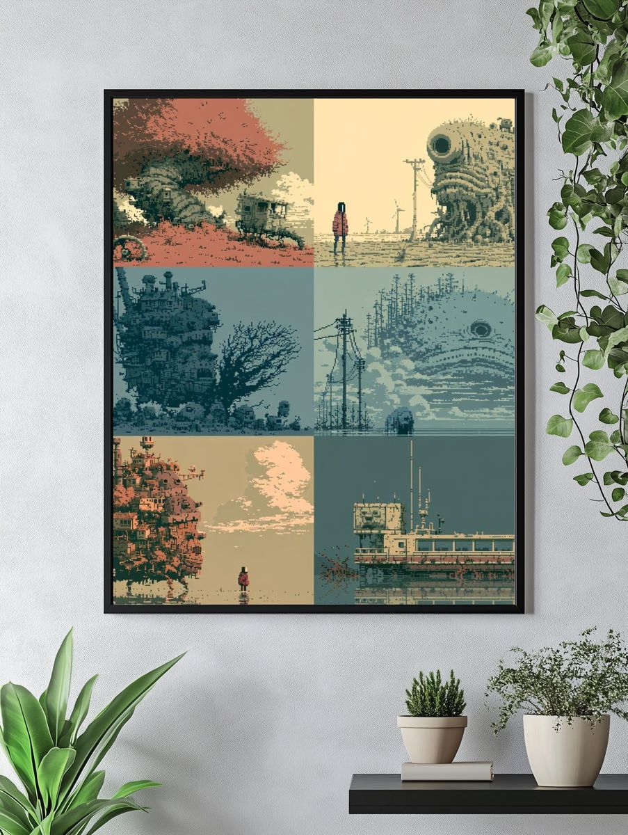 Floating Islands Surrealism Poster. — room view 4