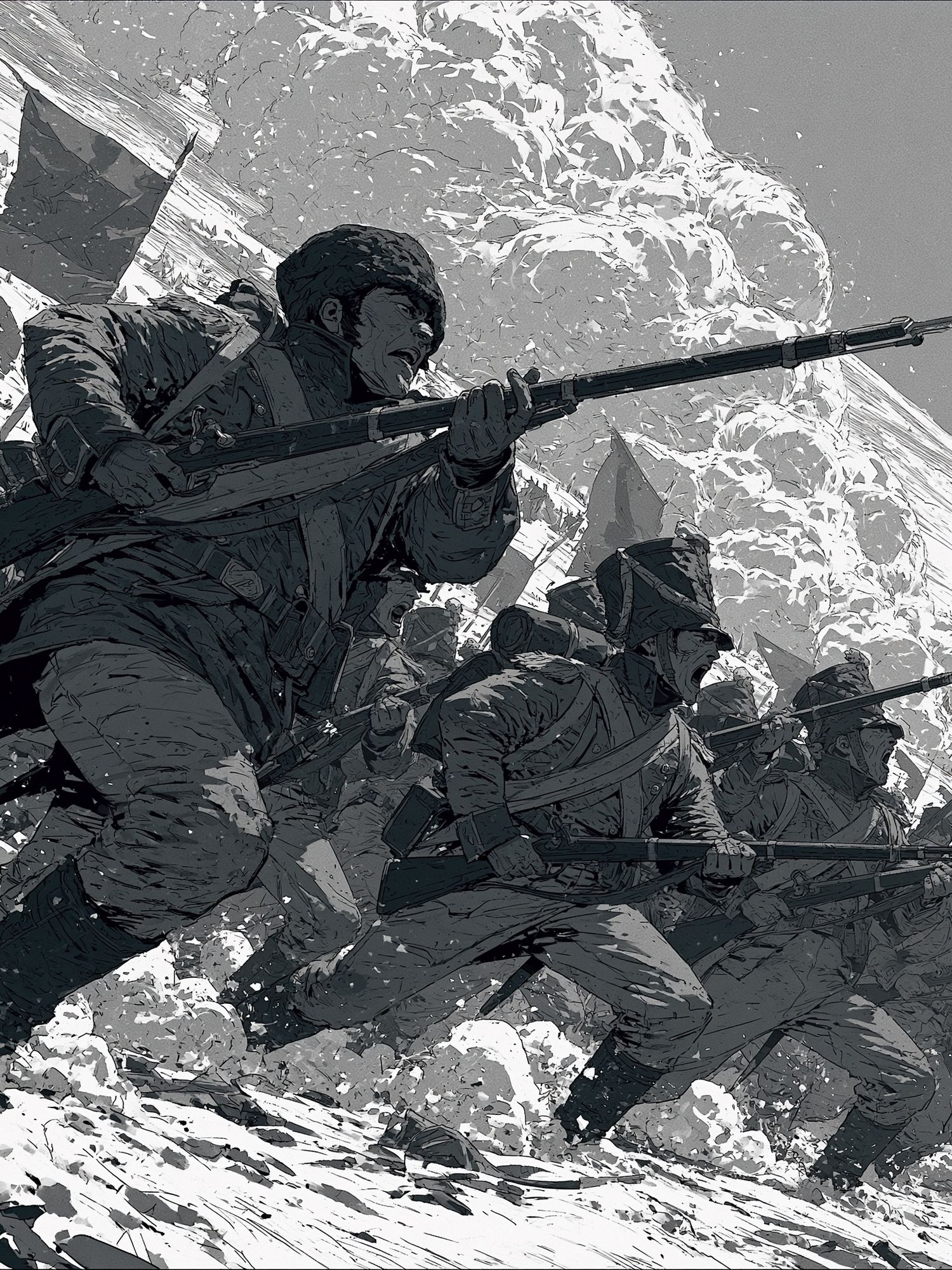 Civil War Charge Illustration Poster. poster detail