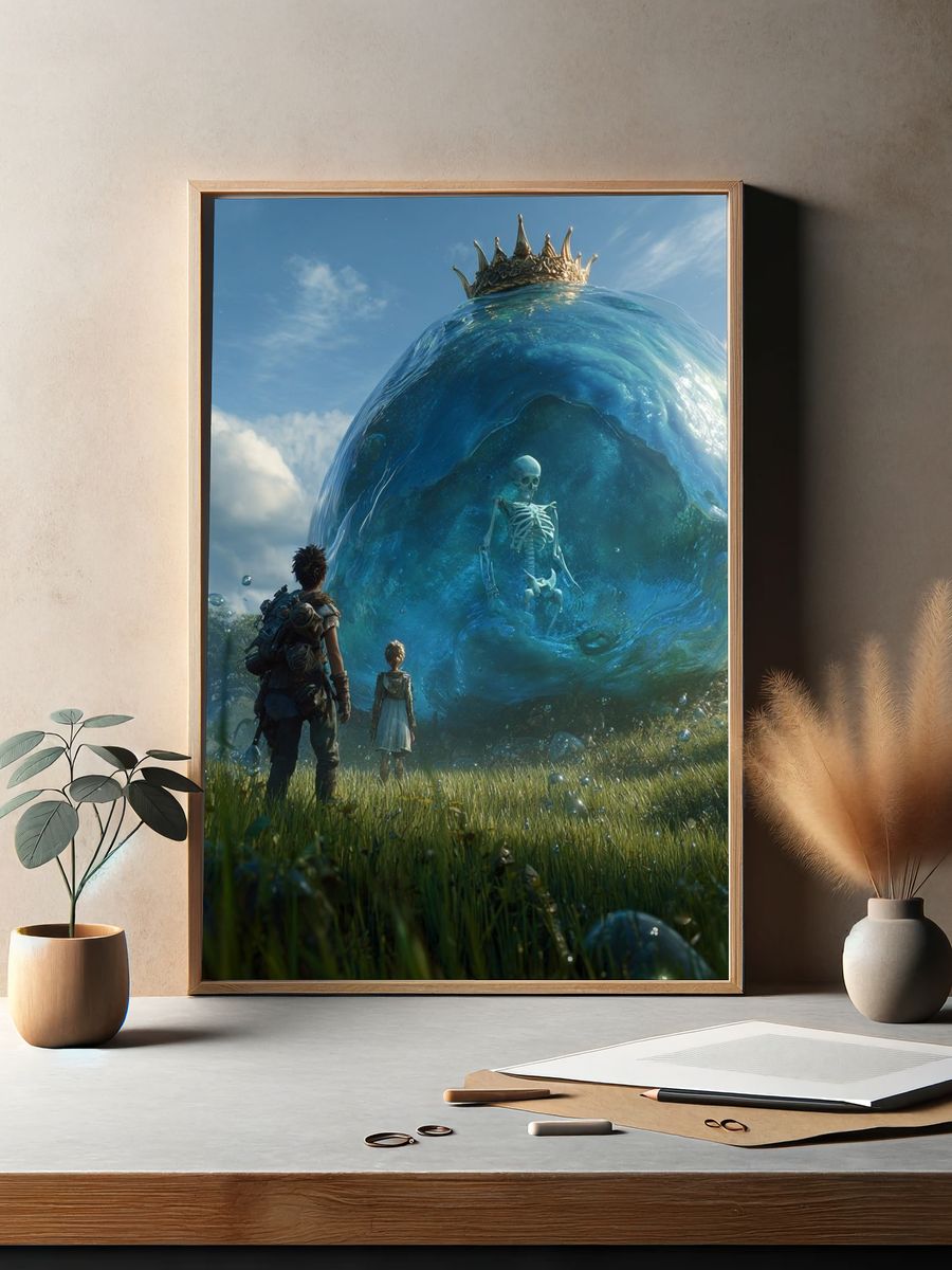 Crowned Bubble Fantasy Print. — room view 2