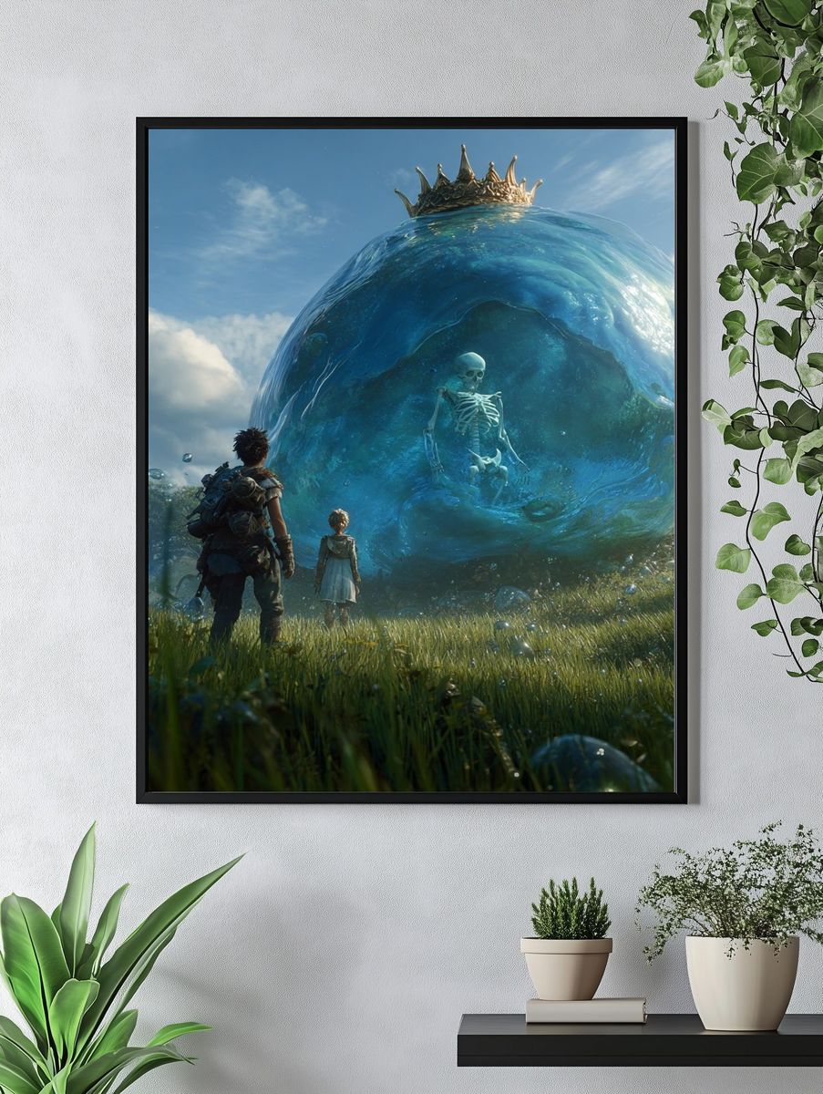 Crowned Bubble Fantasy Print. — room view 4