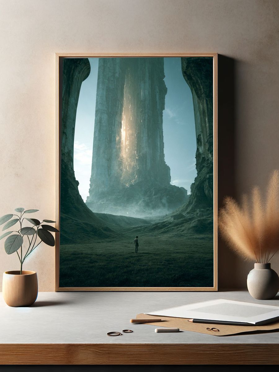 Sci-Fi Monolith Landscape Poster. — room view 2