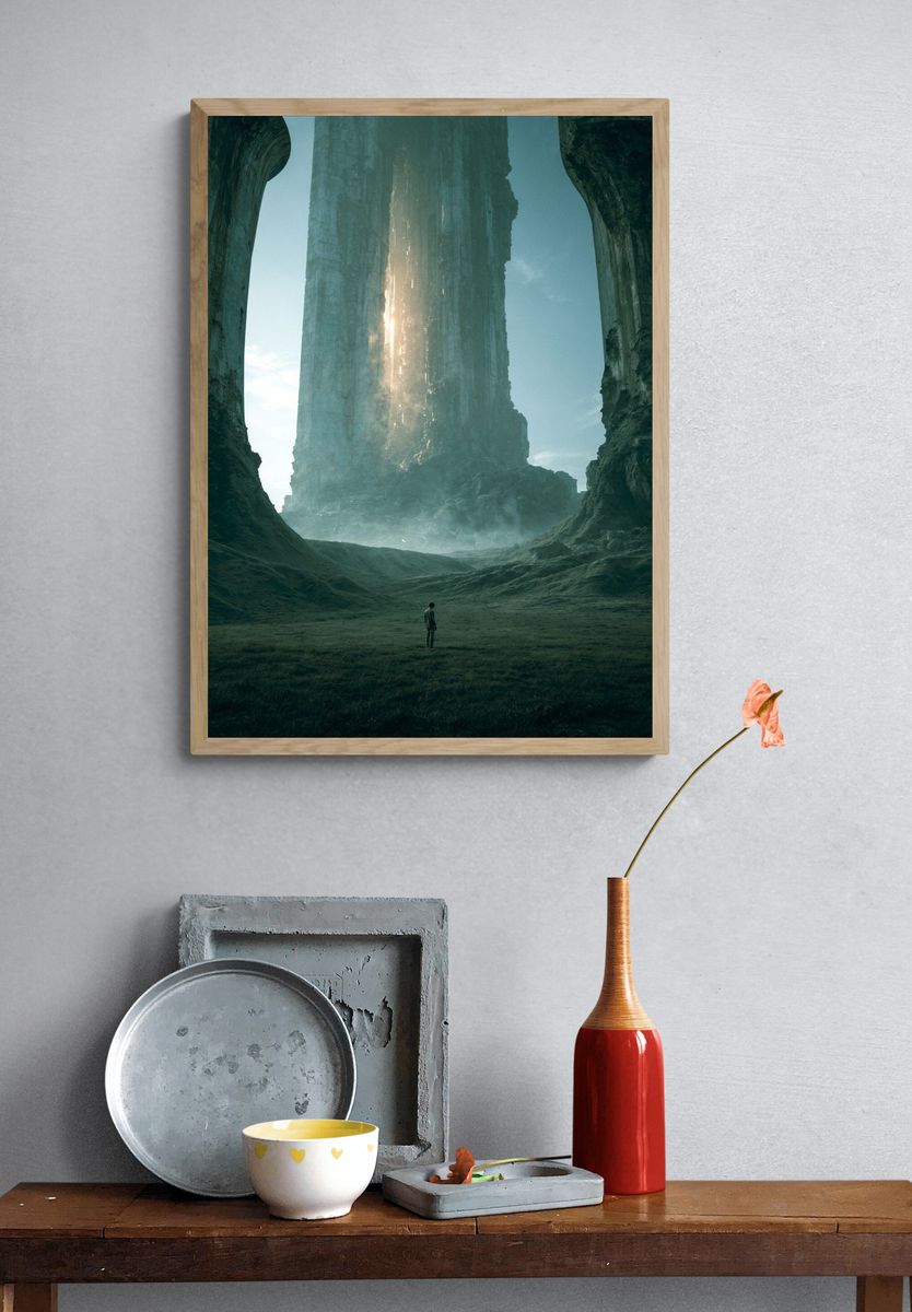 Sci-Fi Monolith Landscape Poster. — room view 3